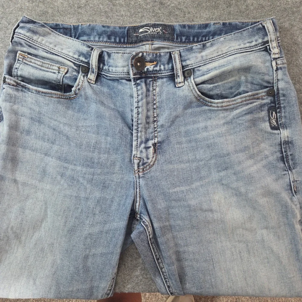 Silver Jeans Grayson Straight Leg Men's 32x30 Light Wash Stretch Denim Jeans
